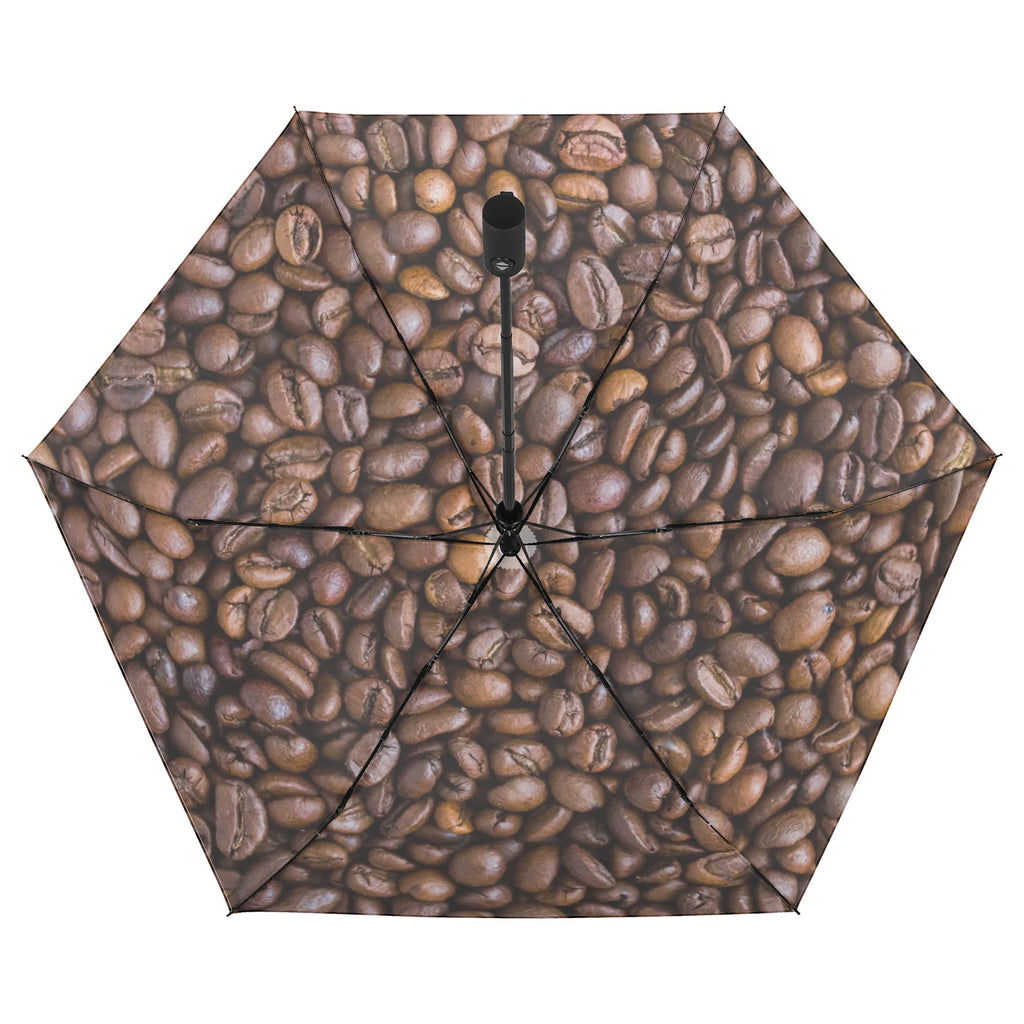 Coffee Beans Compact Automatic Umbrella Compact Automatic Umbrella Coffee Printed Offshore