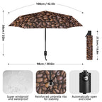 Coffee Beans Compact Automatic Umbrella Compact Automatic Umbrella Coffee Printed Offshore