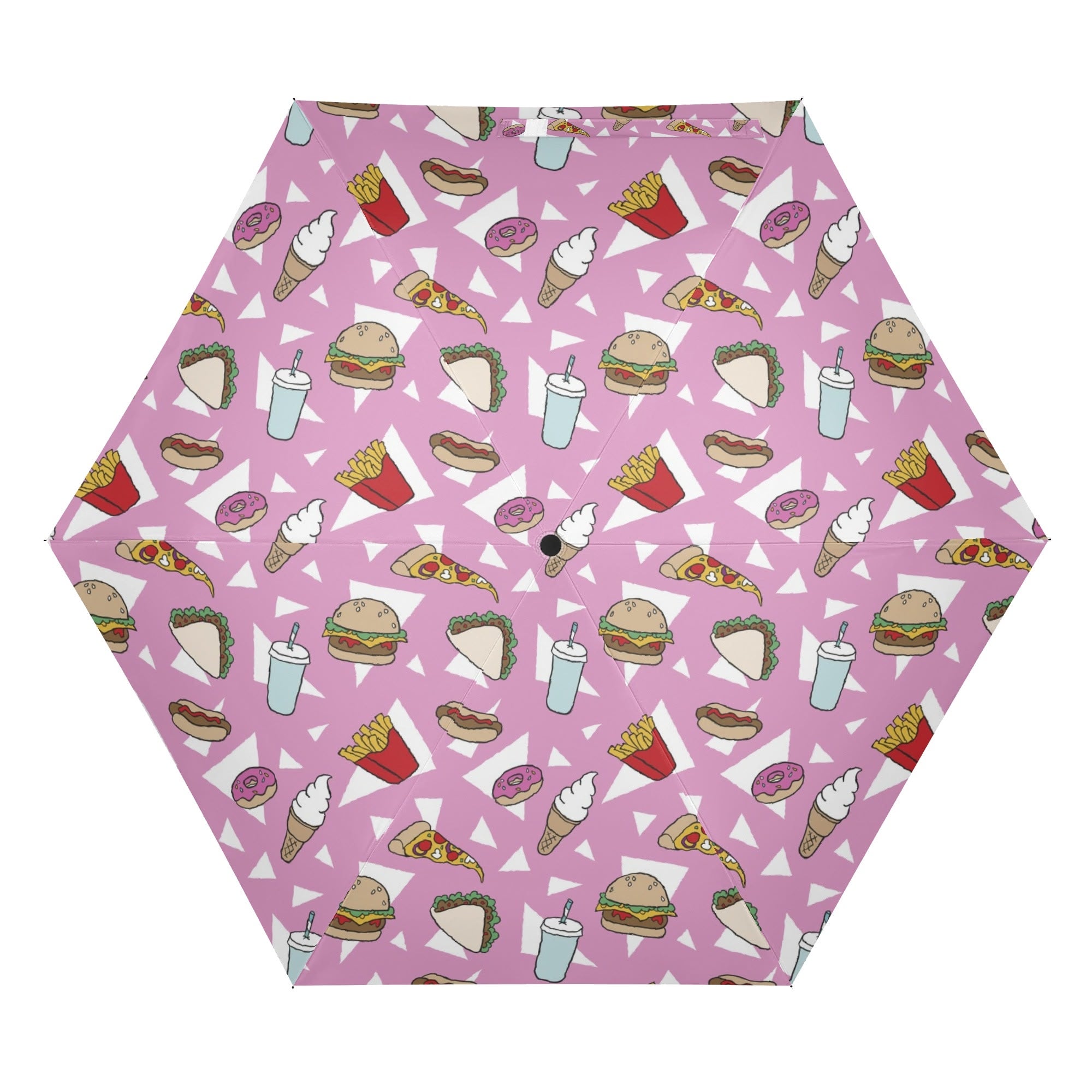 Fast Food Compact Automatic Umbrella Compact Automatic Umbrella Food Printed Offshore