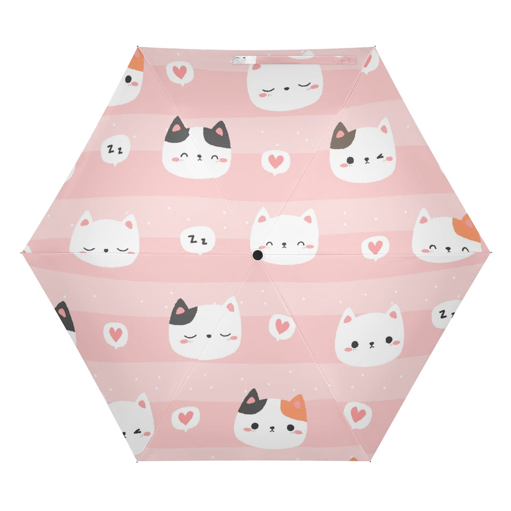 Pink Cats Compact Automatic Umbrella Compact Automatic Umbrella animal Printed Offshore