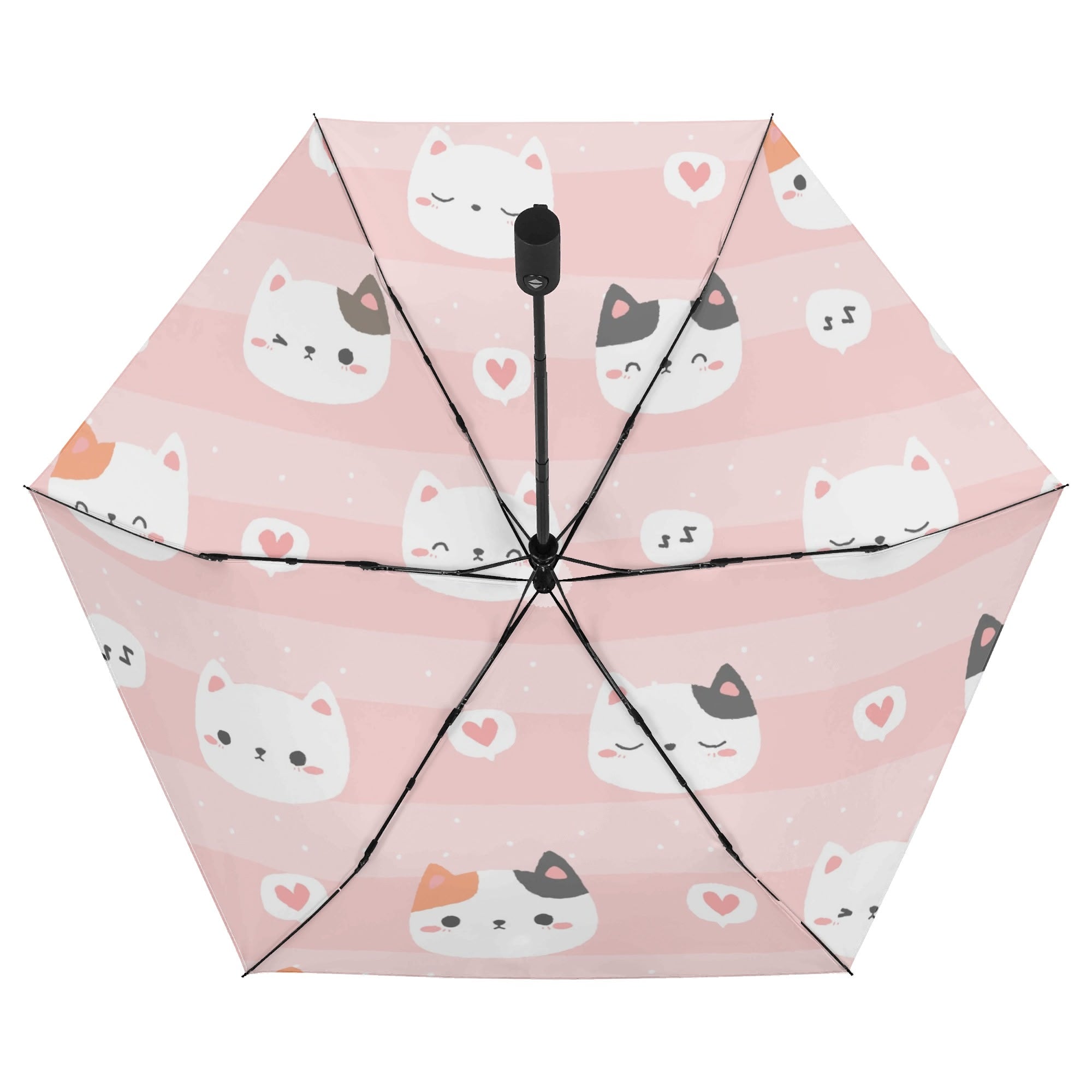 Pink Cats Compact Automatic Umbrella Compact Automatic Umbrella animal Printed Offshore