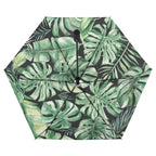 Jungle Leaves Compact Automatic Umbrella Compact Automatic Umbrella Plants Printed Offshore