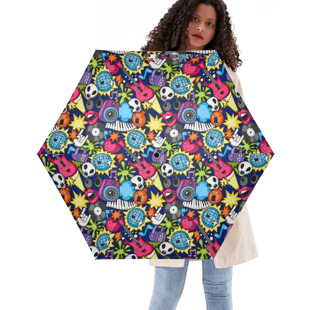 Sticker Music Compact Automatic Umbrella Default Title Compact Automatic Umbrella Music Printed Offshore