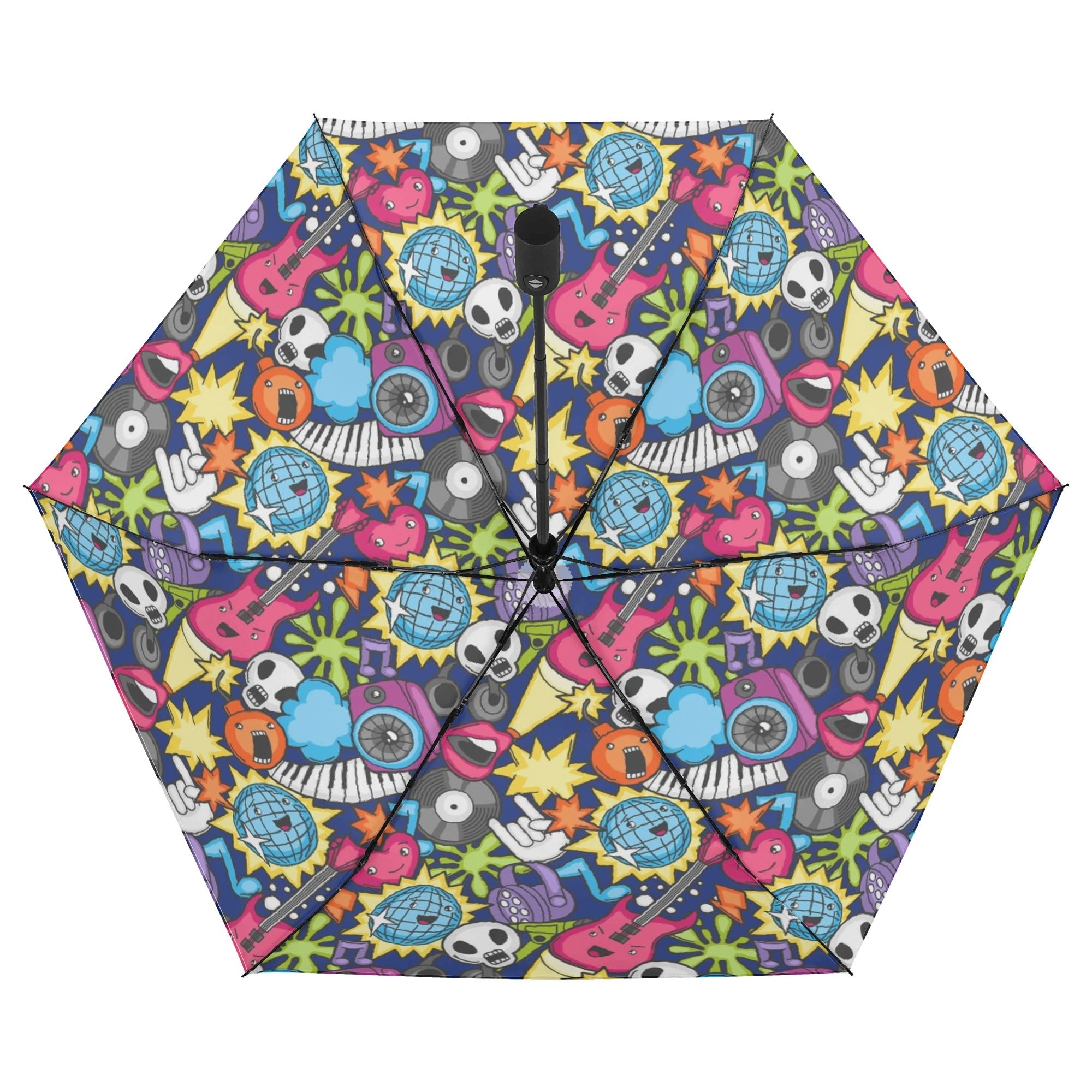 Sticker Music Compact Automatic Umbrella Compact Automatic Umbrella Music Printed Offshore