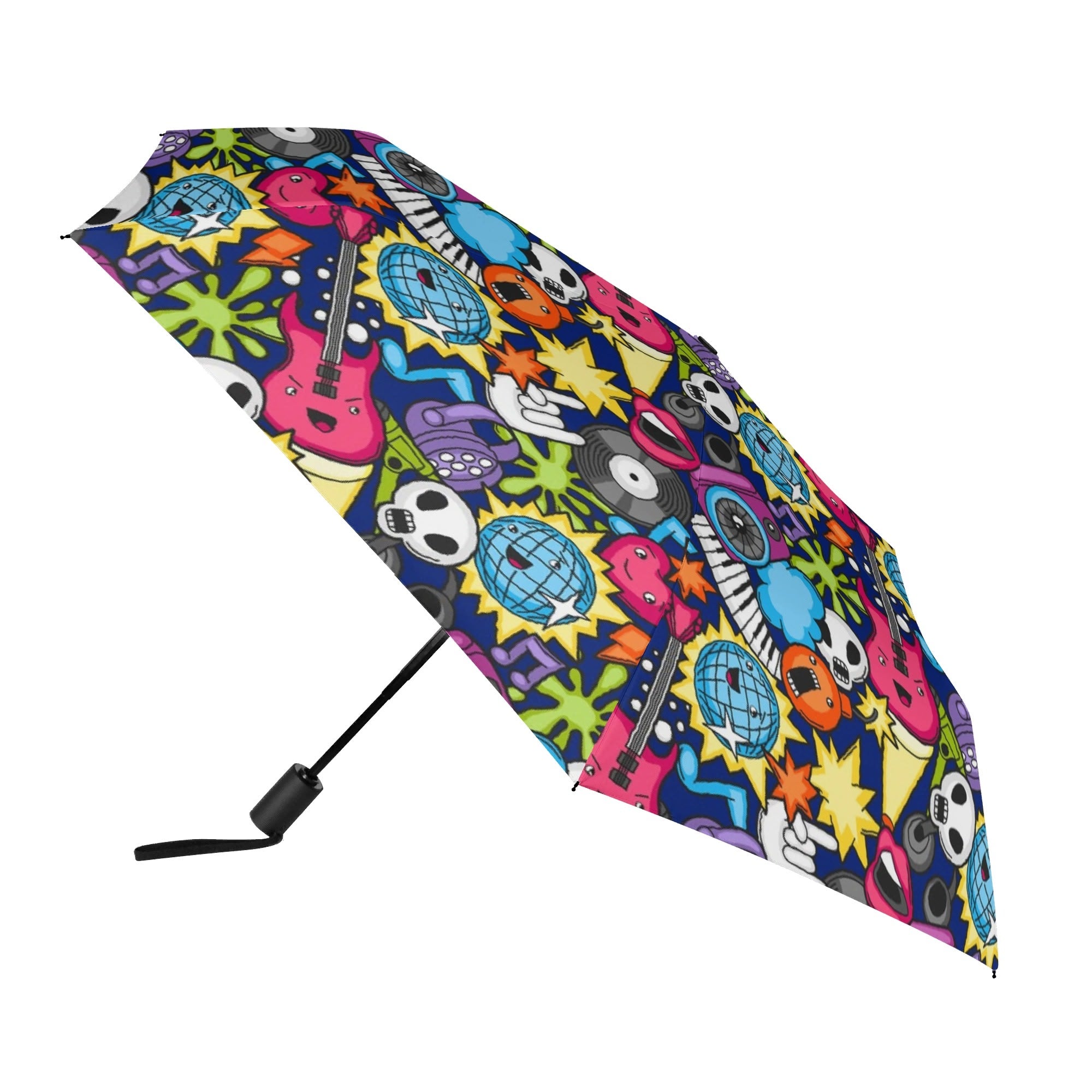 Sticker Music Compact Automatic Umbrella Compact Automatic Umbrella Music Printed Offshore