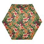 Vintage Hawaiian Floral Compact Automatic Umbrella Compact Automatic Umbrella Plants Printed Offshore