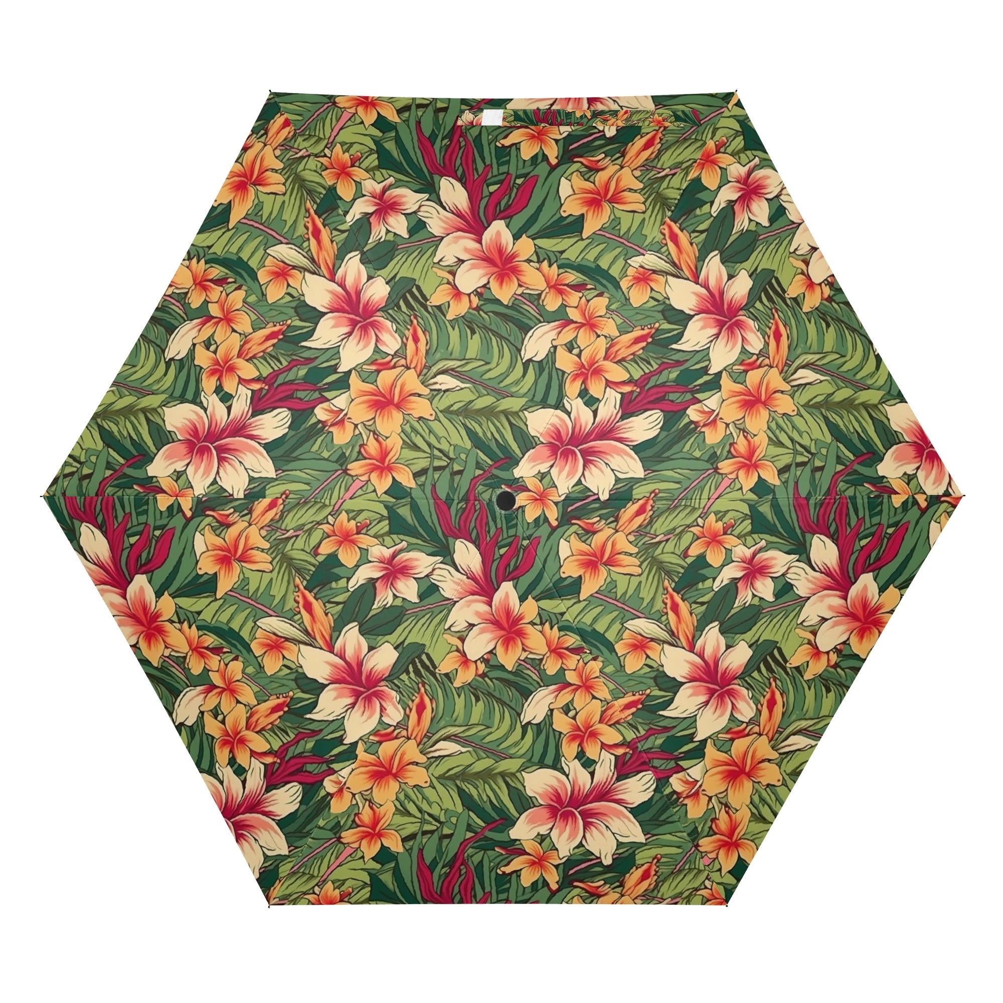 Vintage Hawaiian Floral Compact Automatic Umbrella Compact Automatic Umbrella Plants Printed Offshore