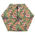 Vintage Hawaiian Floral Compact Automatic Umbrella Compact Automatic Umbrella Plants Printed Offshore