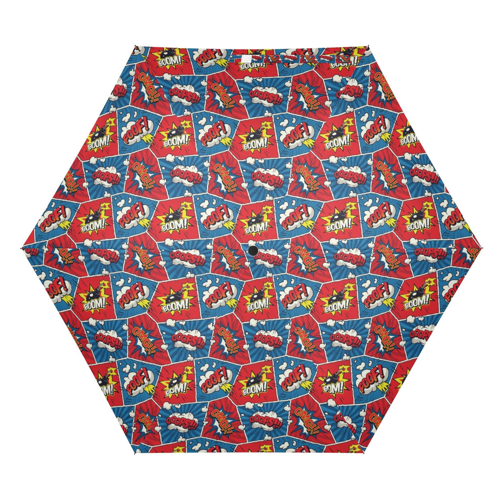 Comic Book Cells Compact Automatic Umbrella Compact Automatic Umbrella comic Printed Offshore