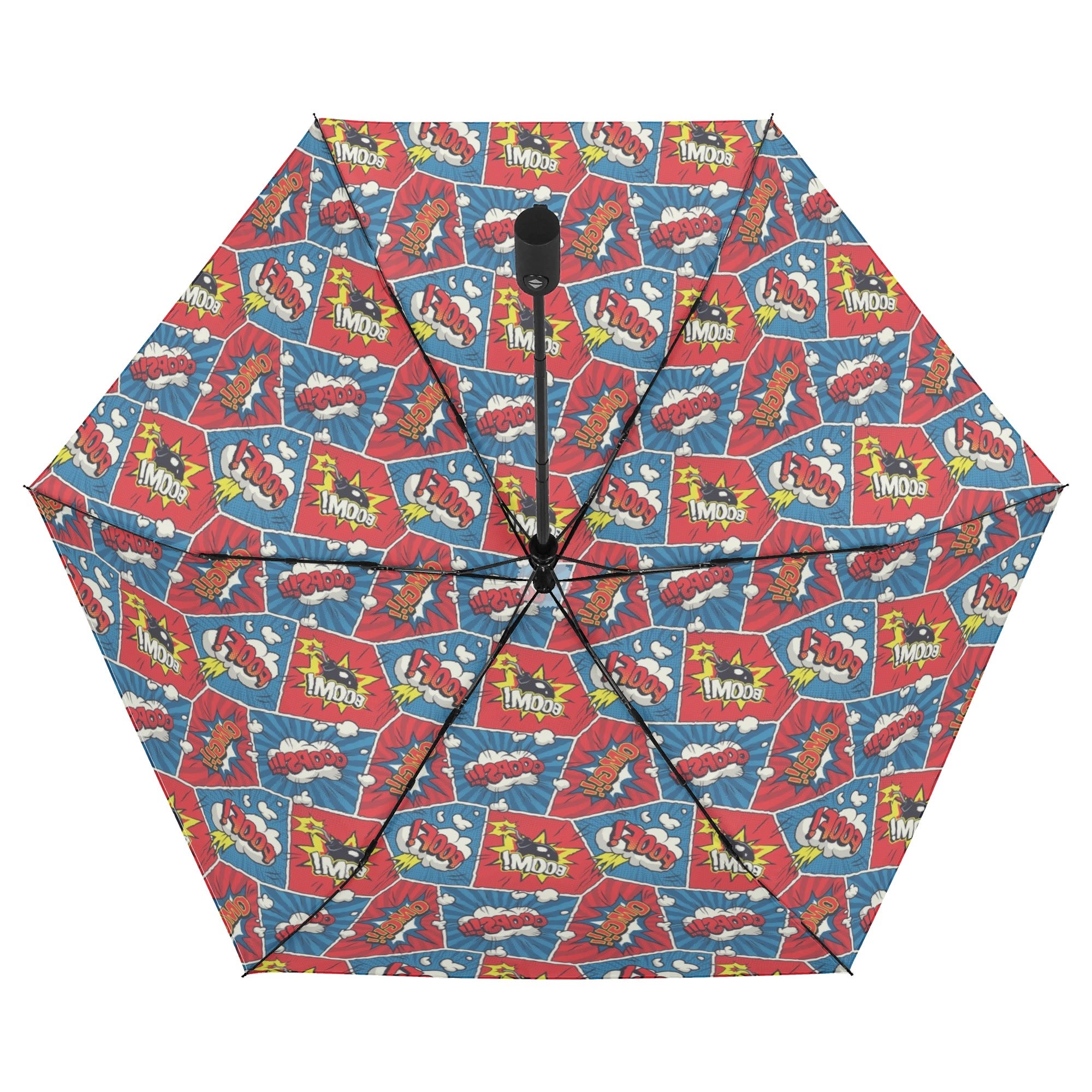 Comic Book Cells Compact Automatic Umbrella Compact Automatic Umbrella comic Printed Offshore