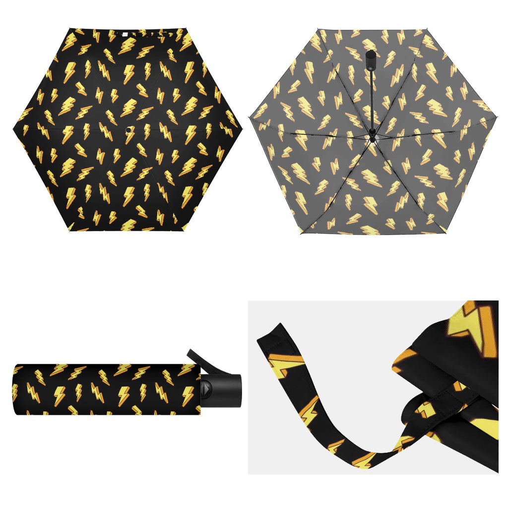 Lightning Bolts Compact Automatic Umbrella Compact Automatic Umbrella comic Printed Offshore