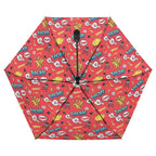Comic Book Red Compact Automatic Umbrella Compact Automatic Umbrella comic Printed Offshore