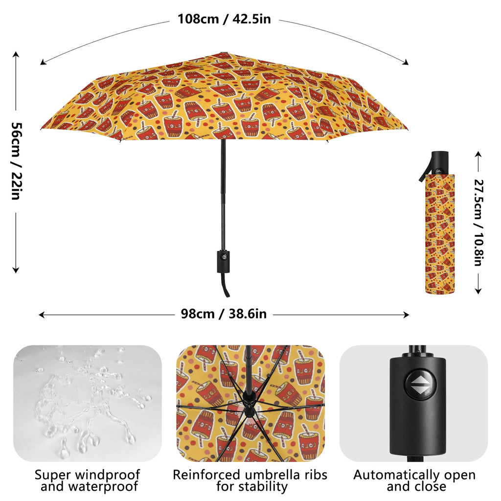 Cola Compact Automatic Umbrella Compact Automatic Umbrella Food Printed Offshore