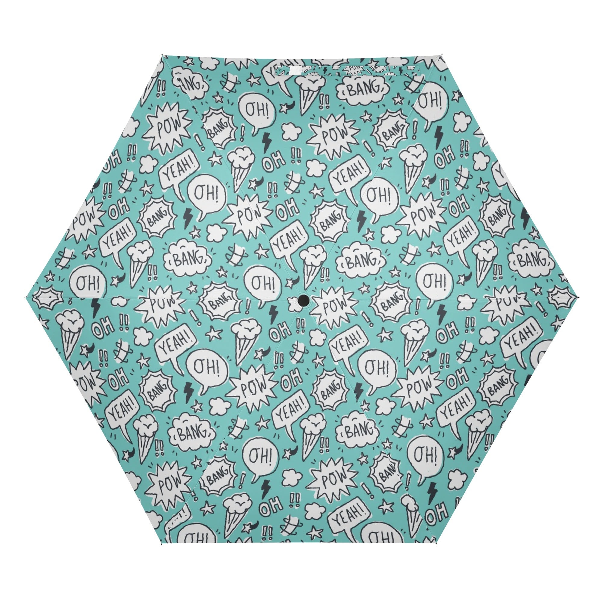 Comic Book Speech Bubbles Compact Automatic Umbrella Compact Automatic Umbrella comic Printed Offshore