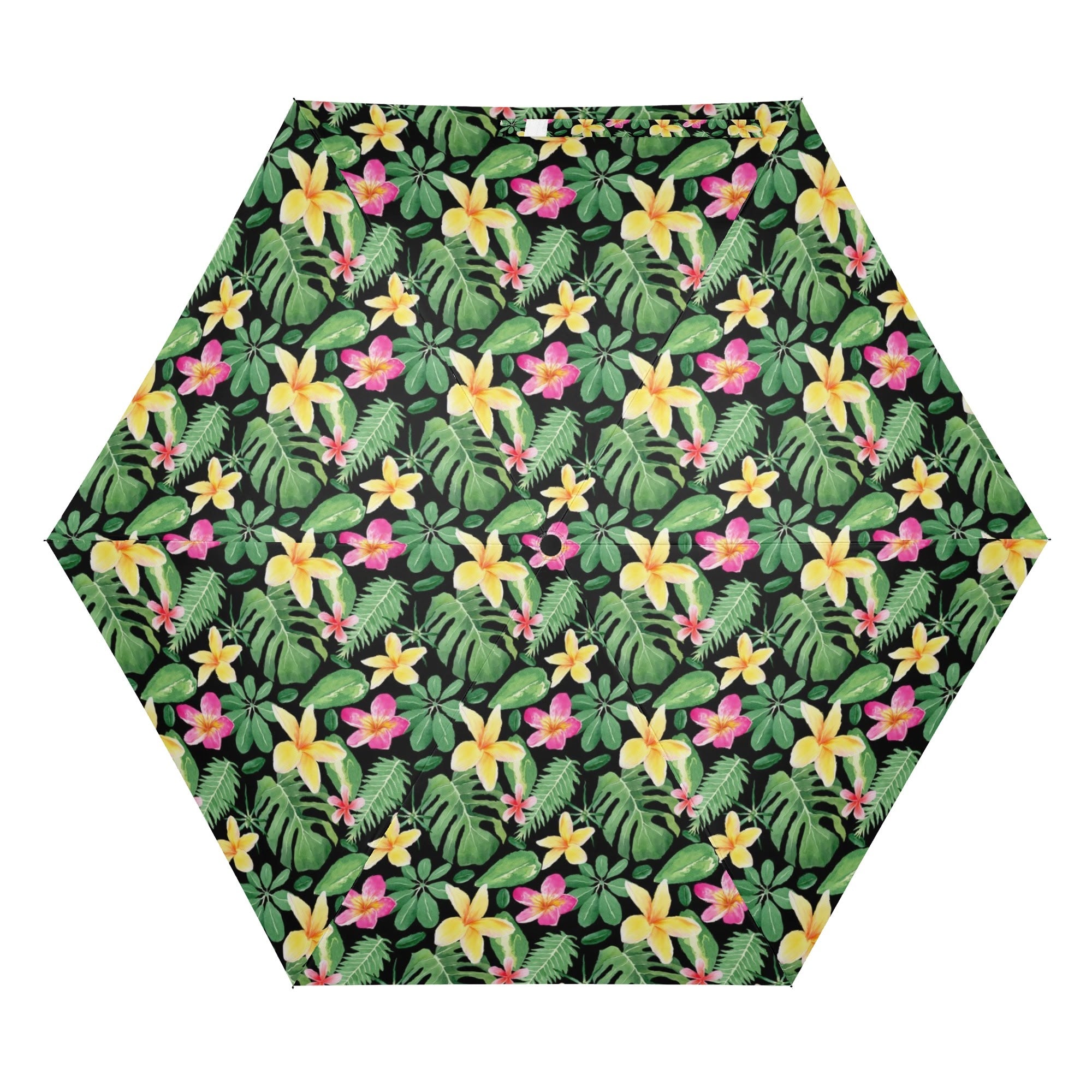 Frangipani Compact Automatic Umbrella Compact Automatic Umbrella Plants Printed Offshore