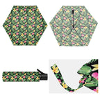 Frangipani Compact Automatic Umbrella Compact Automatic Umbrella Plants Printed Offshore