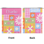 Personalised Patchwork Flowers Book Sleeve / Book Cover Protector with Zipper Personalised Book Sleeve / Cover Plants Printed Offshore