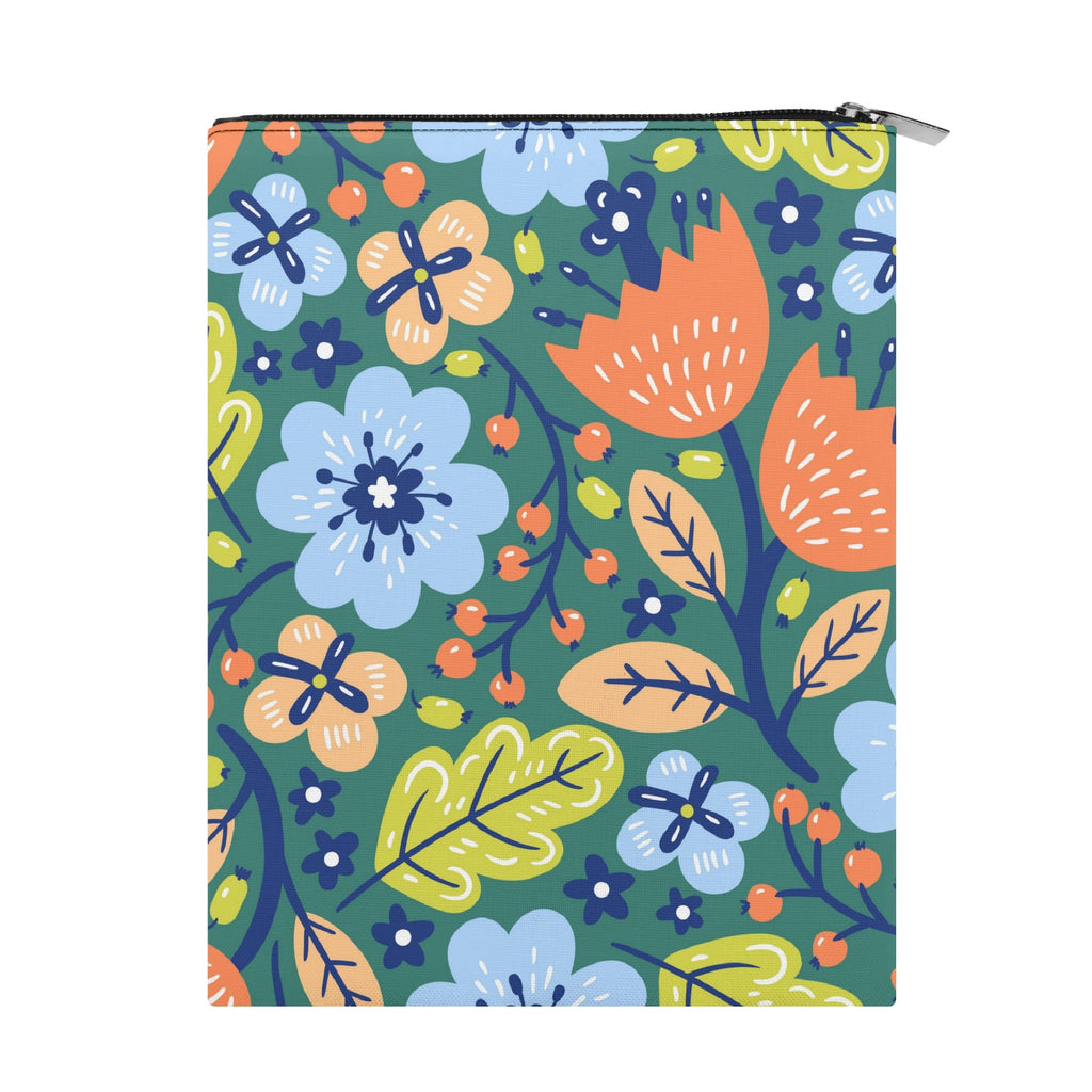 Personalised Boho Flowers Book Sleeve / Book Cover Protector with Zipper Personalised Book Sleeve / Cover Plants Printed Offshore