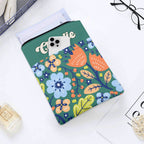 Personalised Boho Flowers Book Sleeve / Book Cover Protector with Zipper Personalised Book Sleeve / Cover Plants Printed Offshore