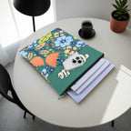 Personalised Boho Flowers Book Sleeve / Book Cover Protector with Zipper Personalised Book Sleeve / Cover Plants Printed Offshore