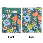 Personalised Boho Flowers Book Sleeve / Book Cover Protector with Zipper Personalised Book Sleeve / Cover Plants Printed Offshore