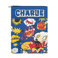 Personalised Comic Book Blue Book Sleeve / Book Cover Protector with Zipper Personalised Book Sleeve / Cover comic Printed Offshore