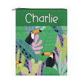 Personalised Bright Toucans Book Sleeve / Book Cover Protector with Zipper Personalised Book Sleeve / Cover animal Printed Offshore