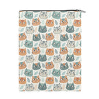 Personalised Cute Cat Faces Book Sleeve / Book Cover Protector with Zipper Personalised Book Sleeve / Cover animal Printed Offshore