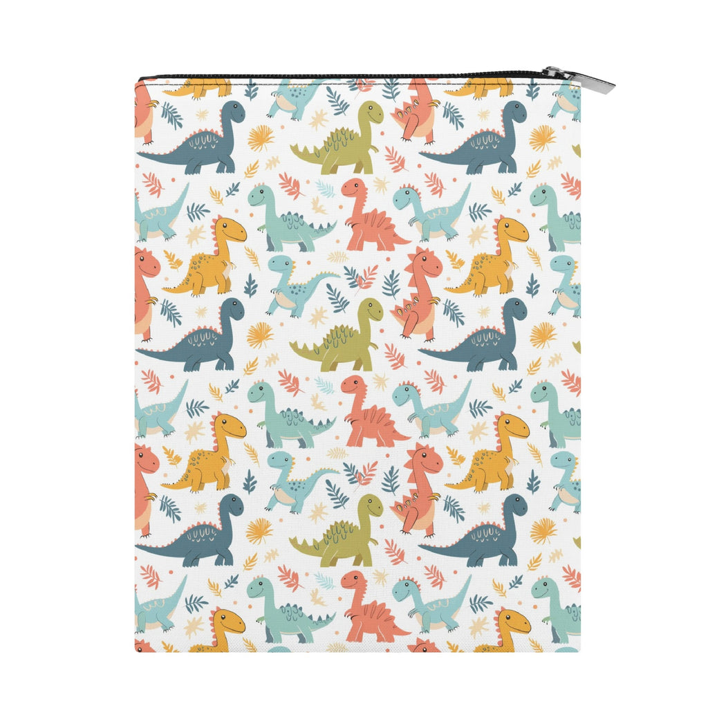 Personalised Cute Colourful Dinosaurs Book Sleeve / Book Cover Protector with Zipper Personalised Book Sleeve / Cover animal Printed Offshore