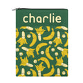 Personalised Happy Bananas Book Sleeve / Book Cover Protector with Zipper Personalised Book Sleeve / Cover Food Printed Offshore