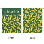 Personalised Happy Bananas Book Sleeve / Book Cover Protector with Zipper Personalised Book Sleeve / Cover Food Printed Offshore