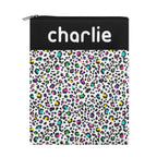 Personalised Animal Print In Colour Book Sleeve / Book Cover Protector with Zipper Personalised Book Sleeve / Cover animal Printed Offshore