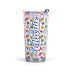 Personalised - Rainbows And Butterflies - Stainless Steel 20oz Travel Mug Default Title Personalised 20oz Travel Mug Printed Offshore