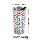 Personalised - Rainbows And Butterflies - Stainless Steel 20oz Travel Mug Personalised 20oz Travel Mug Printed Offshore