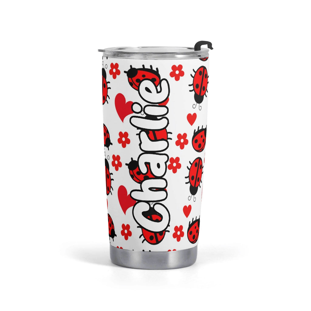 Personalised - Ladybugs - Stainless Steel 20oz Travel Mug Default Title Personalised 20oz Travel Mug animal Printed Offshore