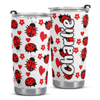 Personalised - Ladybugs - Stainless Steel 20oz Travel Mug Personalised 20oz Travel Mug animal Printed Offshore