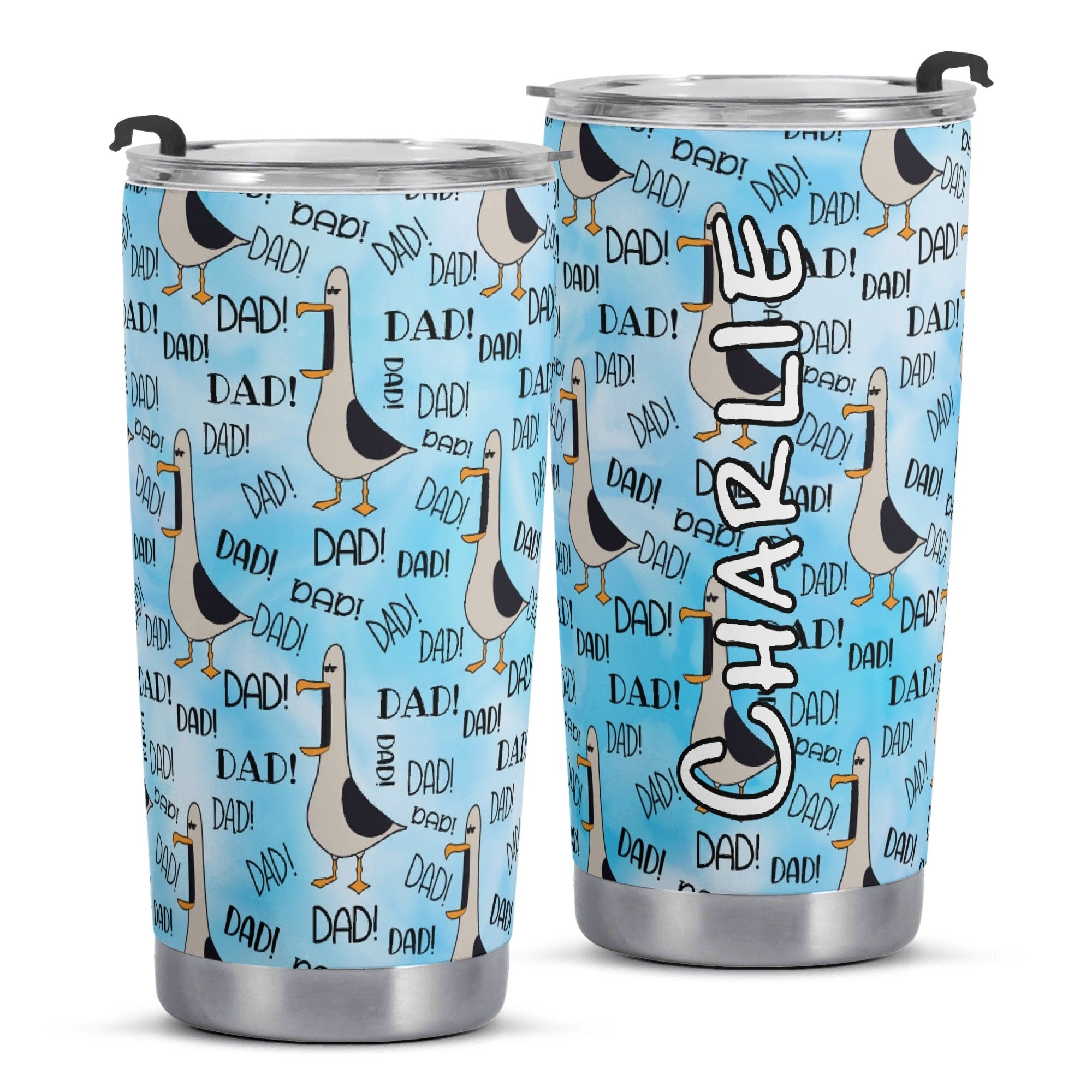 Personalised - Dad Seagull - Stainless Steel 20oz Travel Mug Personalised 20oz Travel Mug Dad Printed Offshore