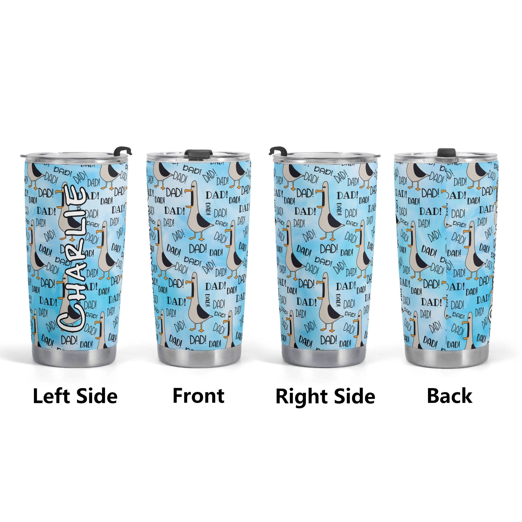 Personalised - Dad Seagull - Stainless Steel 20oz Travel Mug Personalised 20oz Travel Mug Dad Printed Offshore