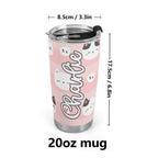 Personalised - Pink Cats - Stainless Steel 20oz Travel Mug Personalised 20oz Travel Mug animal Printed Offshore