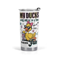 Personalised - My Ducks May Not Be In A Row - Stainless Steel 20oz Travel Mug Default Title Personalised 20oz Travel Mug animal Printed Offshore