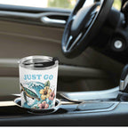 Personalised - Just Go With The Flow, Ocean Turtle - Stainless Steel 20oz Travel Mug Personalised 20oz Travel Mug Ocean Printed Offshore