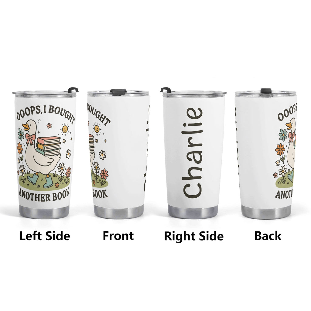 Personalised Oops, I Bought Another Book, Goose Stainless Steel 20oz Travel Mug Personalised 20oz Travel Mug animal Printed Offshore Reading