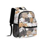 Personalised Cat Hi Small Kids Backpack, Name On Back Personalised Small Kids Backpack animal Printed Offshore