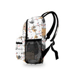 Personalised Cat Hi Small Kids Backpack, Name On Back Personalised Small Kids Backpack animal Printed Offshore