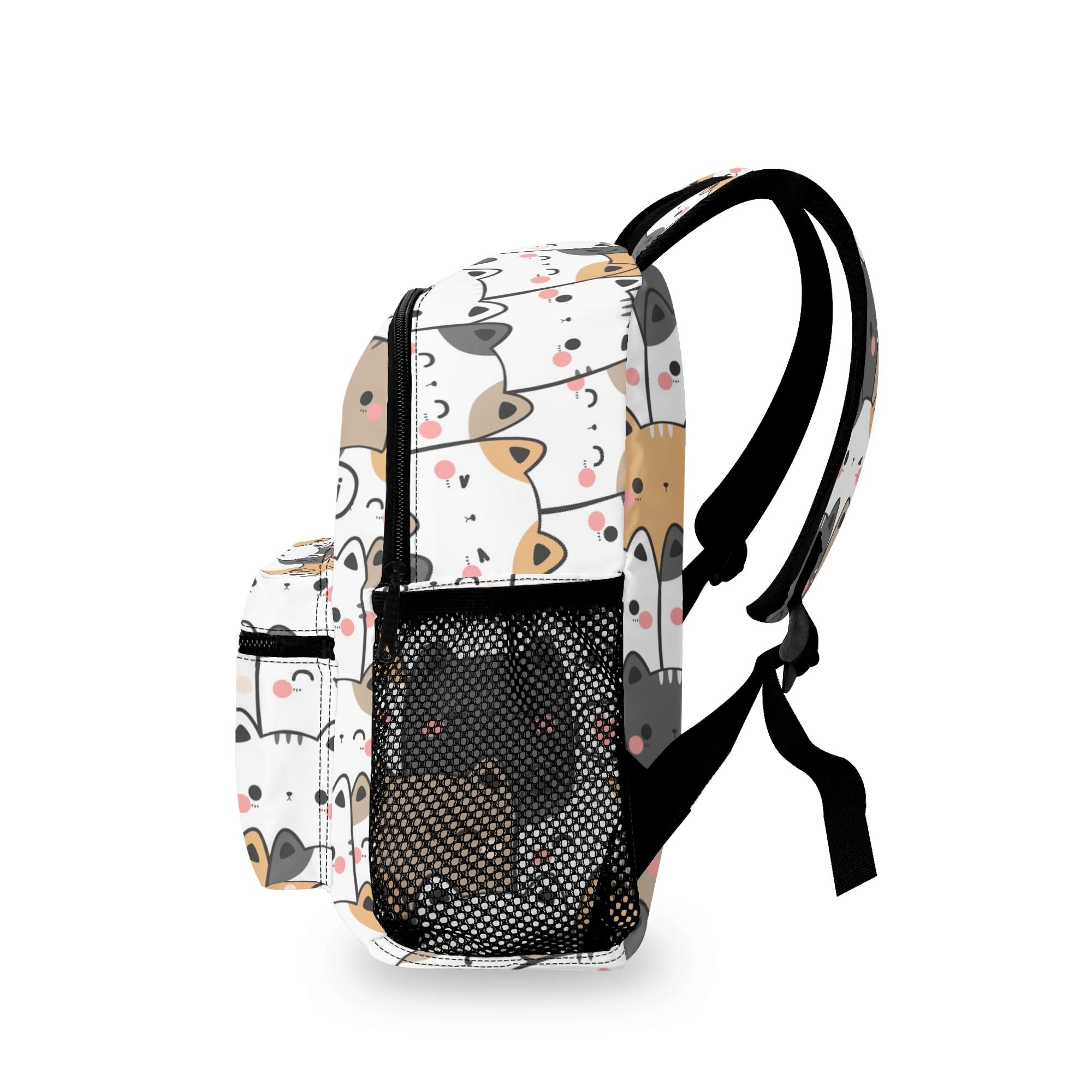 Personalised Cat Hi Small Kids Backpack, Name On Back Personalised Small Kids Backpack animal Printed Offshore