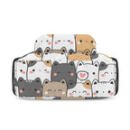 Personalised Cat Hi Small Kids Backpack, Name On Back Personalised Small Kids Backpack animal Printed Offshore