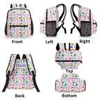 Personalised Rainbows And Butterflies Small Kids Backpack, Name On Back Personalised Small Kids Backpack Printed Offshore