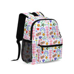 Personalised Rainbows And Butterflies Small Kids Backpack, Name On Back Personalised Small Kids Backpack Printed Offshore