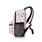 Personalised Rainbows And Butterflies Small Kids Backpack, Name On Back Personalised Small Kids Backpack Printed Offshore