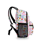 Personalised Rainbows And Butterflies Small Kids Backpack, Name On Back Personalised Small Kids Backpack Printed Offshore